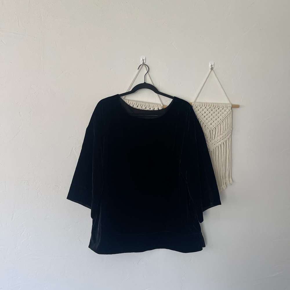 Soft Surroundings Aria Velvet Tunic Black NWT - Picture 2 of 8